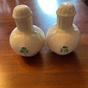 Belleek China salt and pepper shaker